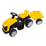 Elektrický traktor s vlečkou - žltý